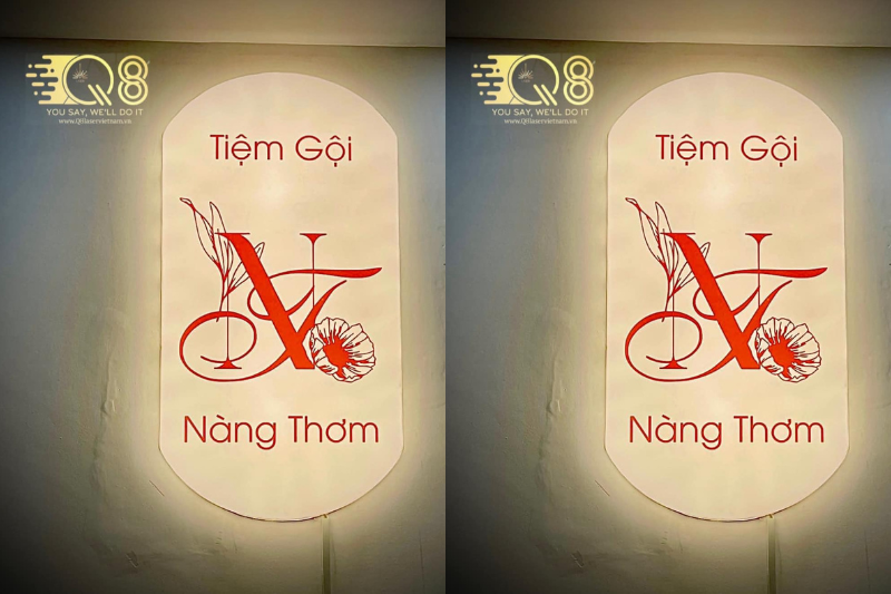 Mẫu biển dọc đơn giản nhưng nổi bật