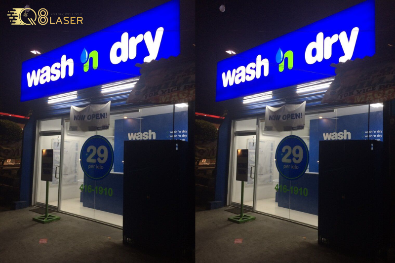 Mẫu biển giặt là đơn giản