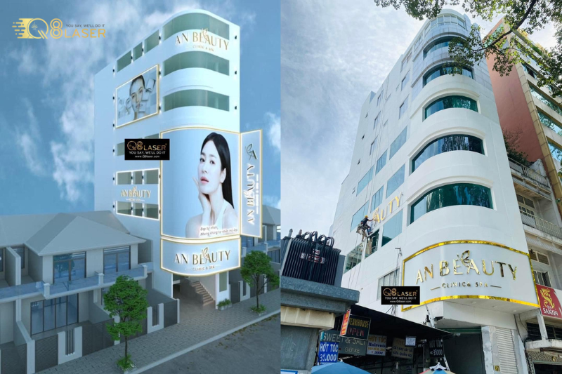 Mẫu biển quảng cáo dọc dễ nhận diện thương hiệu 