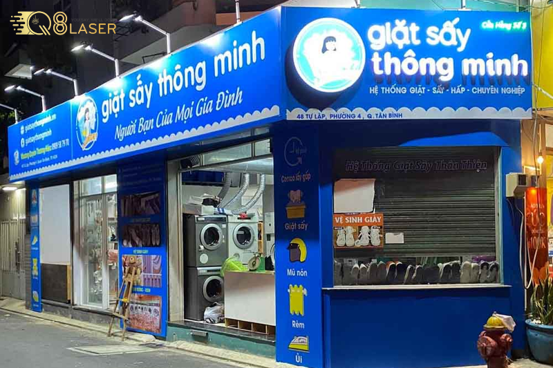 Mẫu biển quảng cáo giặt sấy đẹp