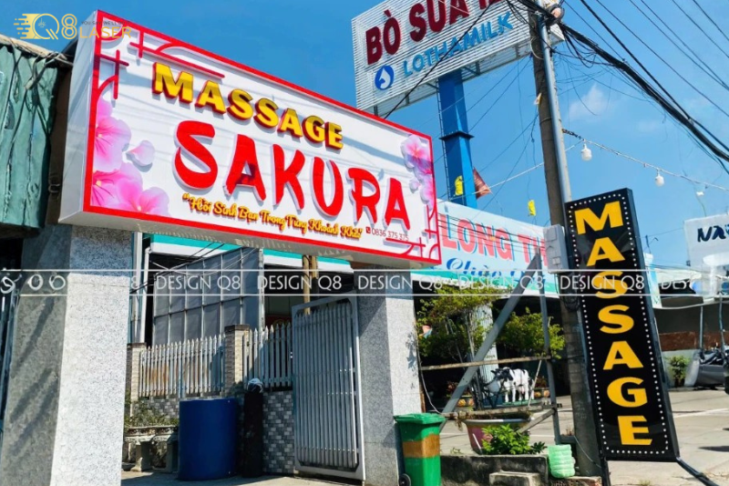 Mẫu biển quảng cáo massage hiện đại