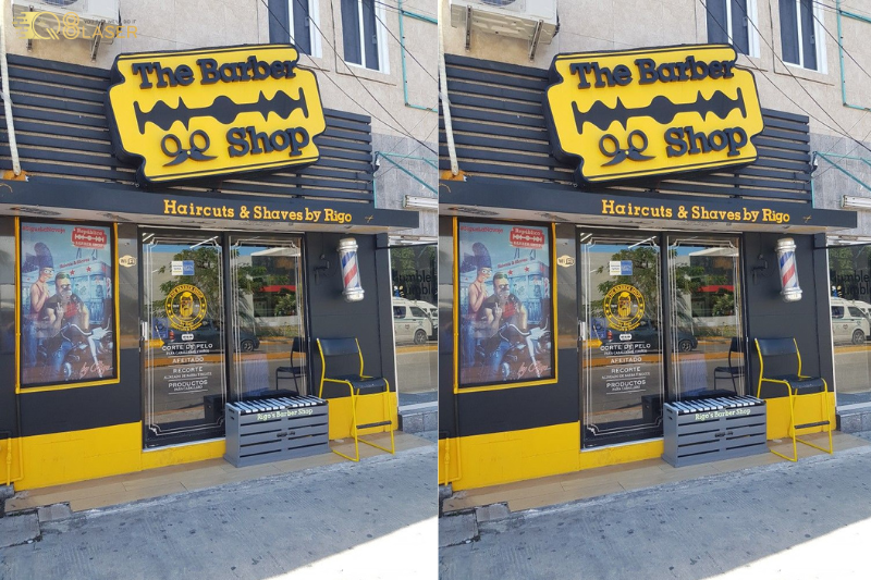 Mẫu biển salon tóc đẹp kết hợp biển vẫy tóc nam nữ