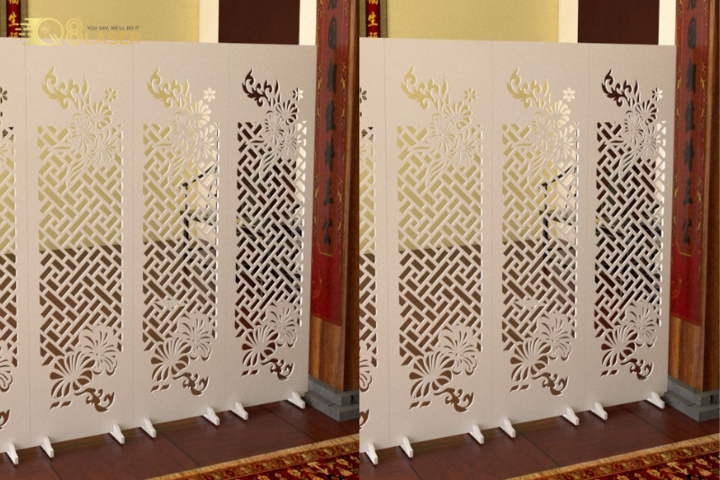 Mẫu cắt gỗ MDF hoa văn CNC sắc nét, phù hợp trang trí nội thất