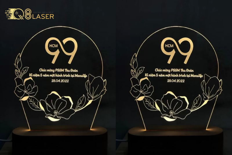 Mica cắt tạo hình 3D phục vụ trang trí cửa hàng