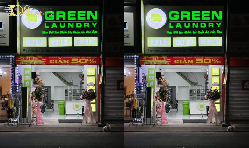 Thiết kế bảng hiệu giặt sấy đẹp