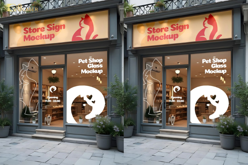 Thiết kế bảng hiệu pet shop hiện đại