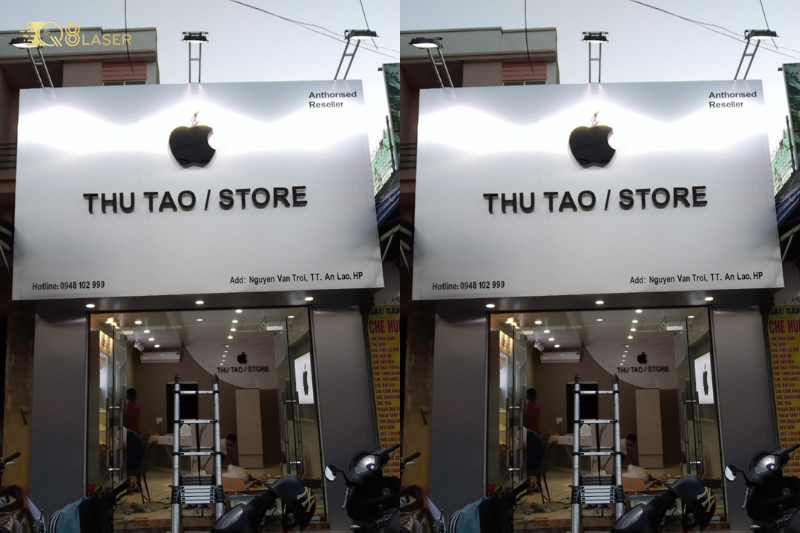 Bản hiệu điện thoại thiết kế nổi bật, dễ nhận diện thương hiệu