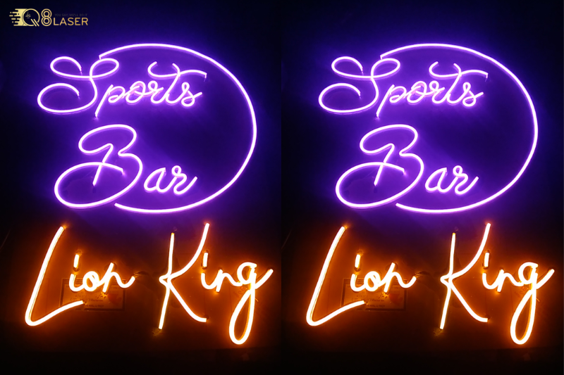 Bảng đèn neon tạo điểm nhấn
