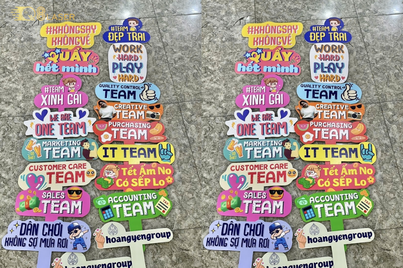 Bảng hashtag cầm tay dễ thương