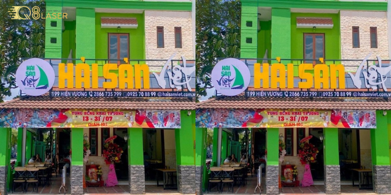 Bảng hiệu bán hải sản nổi bật cho cửa hàng kinh doanh