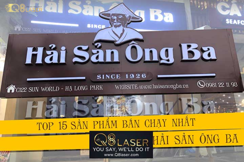 Bảng hiệu bán khô kết hợp kinh doanh hải sản