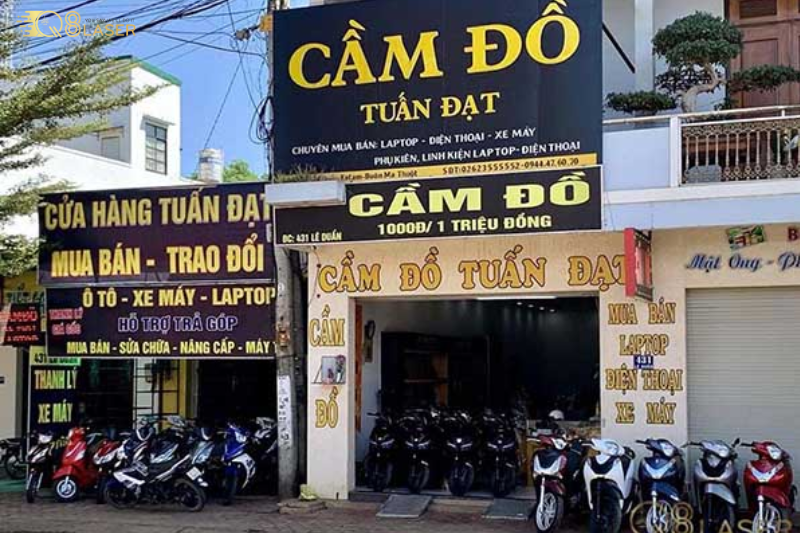 Bảng hiệu cầm đồ đẹp với thiết kế chuyên nghiệp, ánh sáng rõ nét