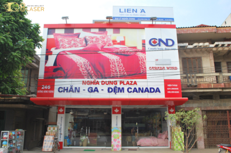 Biển chăn ga gối đệm rõ ràng, dễ nhận diện