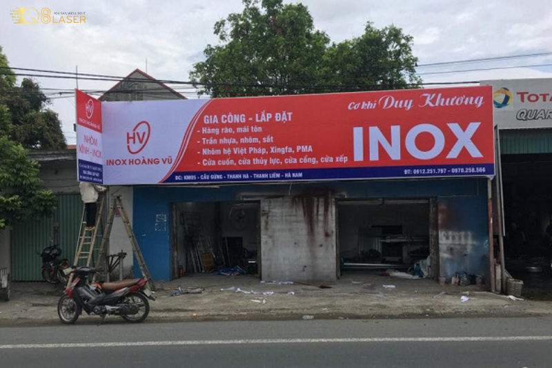 Bảng hiệu cơ khí đẹp, chữ sắc nét