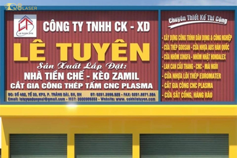 Bảng hiệu cơ khí đẹp, nổi bật ban ngày