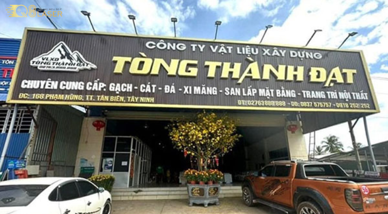 Bảng hiệu công ty xây dựng đẹp, bền chắc