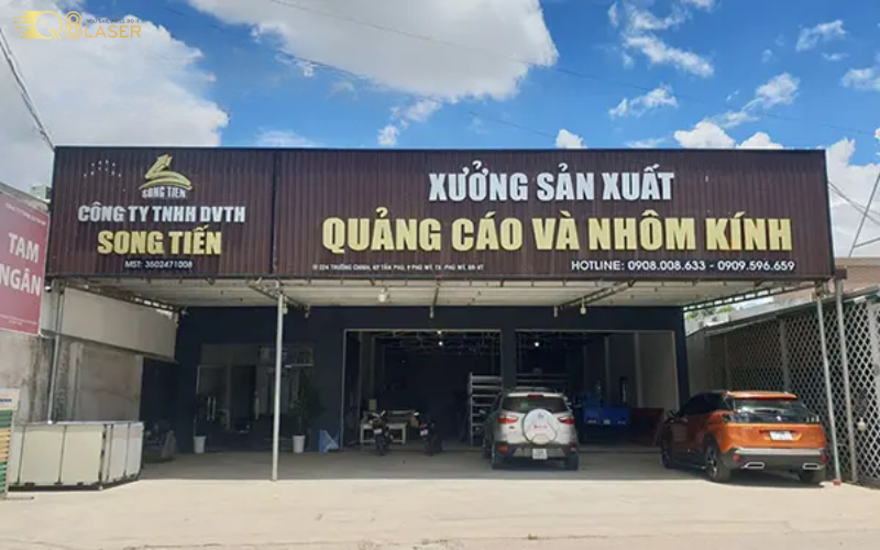 Bảng hiệu công ty xây dựng thiết kế hiện đại