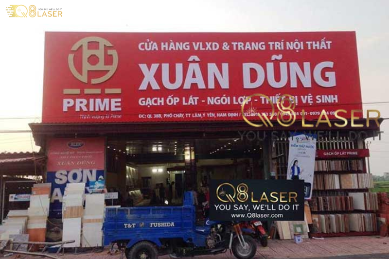 Bảng hiệu cty xây dựng đơn giản, chuyên nghiệp