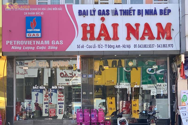Bảng hiệu cửa hàng gas bền đẹp, sử dụng vật liệu làm bảng hiệu gas chất lượng.