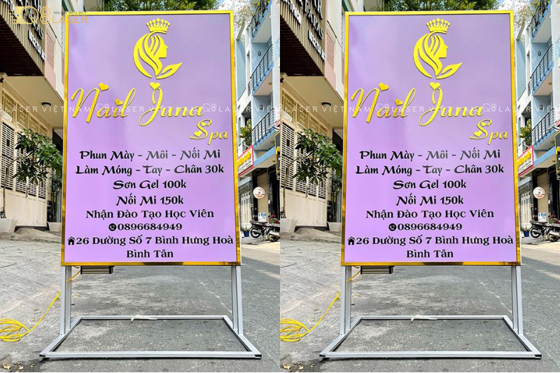 Bảng hiệu đứng đẹp, tối ưu chi phí