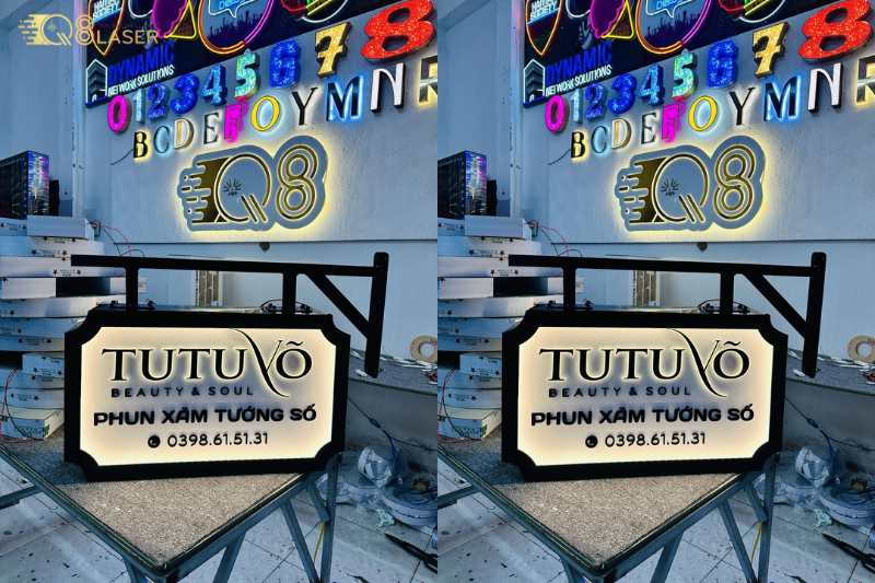 Bảng hiệu gắn tường chắc chắn, sử dụng lâu dài