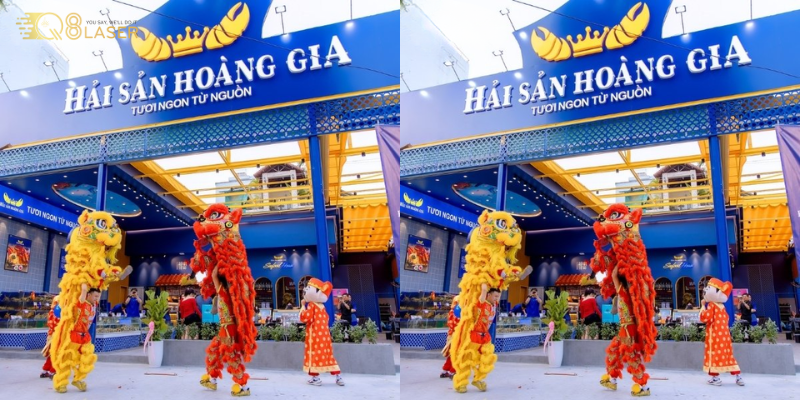 Bảng hiệu hải sản thiết kế rõ ràng, dễ nhận diện