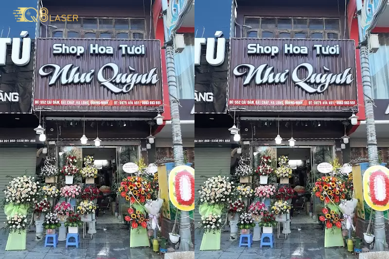 Bảng hiệu hoa tươi nổi bật