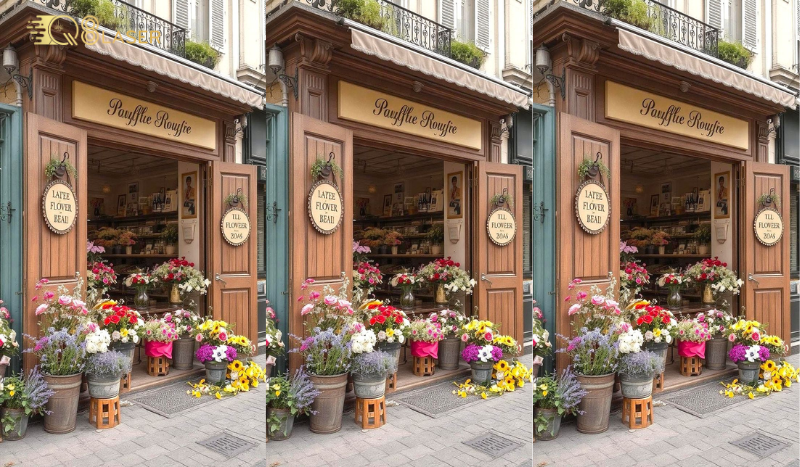 Bảng hiệu hoa tươi phong cách