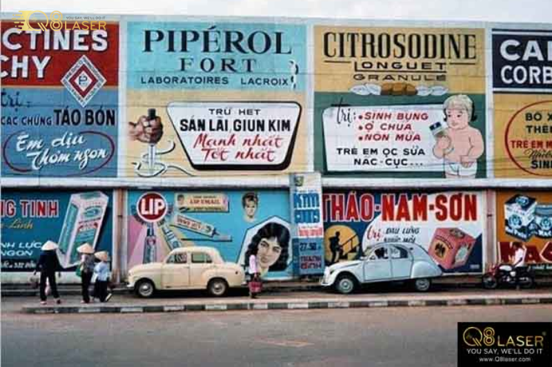 Bảng hiệu kiểu xưa phù hợp concept retro