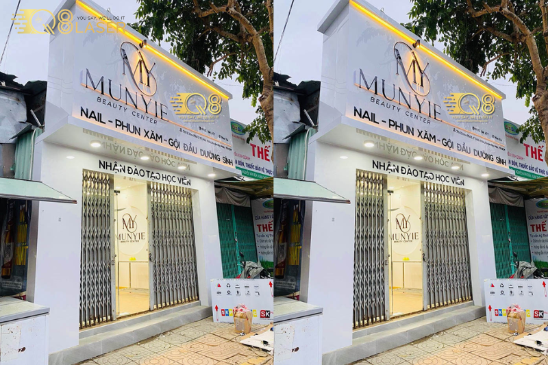 Bảng hiệu makeup tròn độc đáo