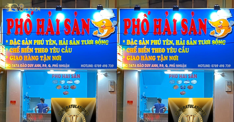 Bảng hiệu mẫu biển quảng cáo bán hải sản chuyên nghiệp