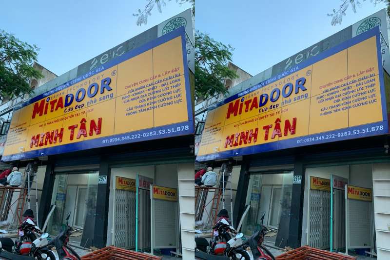 Bảng hiệu nhôm kính thiết kế theo yêu cầu