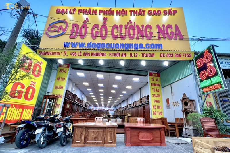 Bảng hiệu nội thất đẹp cho gara xe du lịch