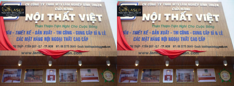 Bảng hiệu nội thất đẹp cho showroom ô tô cao cấp