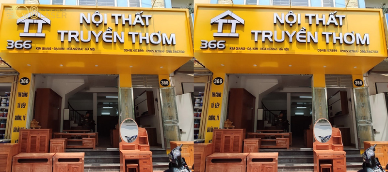 Bảng hiệu nội thất sang trọng, nổi bật mặt tiền