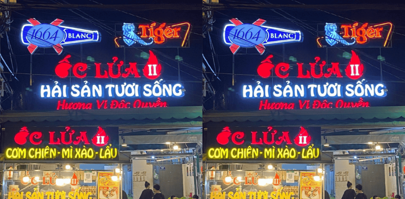 Bảng hiệu ốc bền đẹp, sử dụng lâu dài ngoài trời.