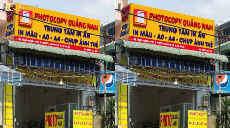 Bảng hiệu photocopy phù hợp tiệm nhỏ