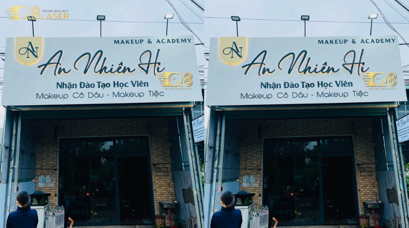 Bảng hiệu phun xăm đẹp, nổi bật mặt tiền