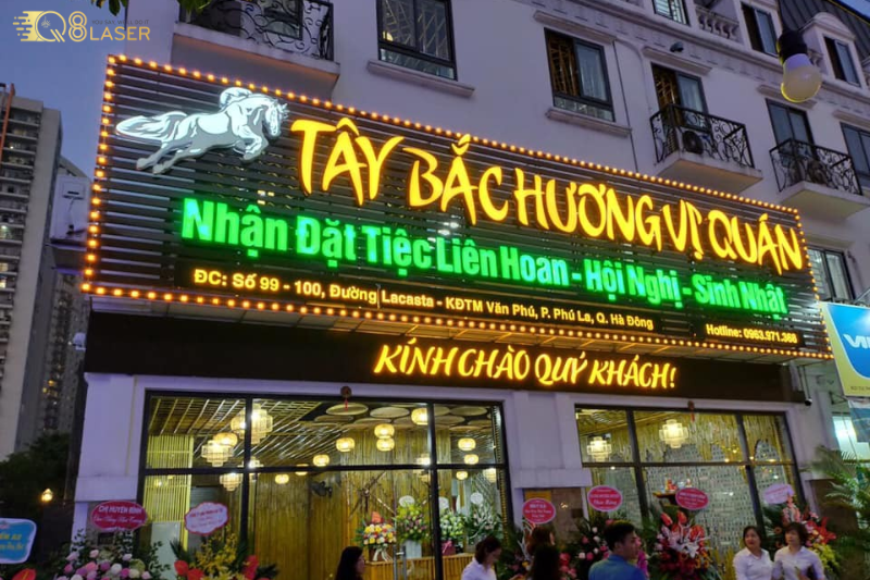 Bảng hiệu quán ăn sáng gọn nhẹ, dễ nhìn, phù hợp không gian nhỏ