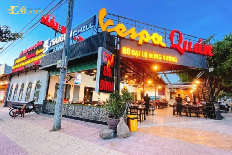 Bảng hiệu quán nhậu đơn giản, dễ đọc, phù hợp mặt tiền phố