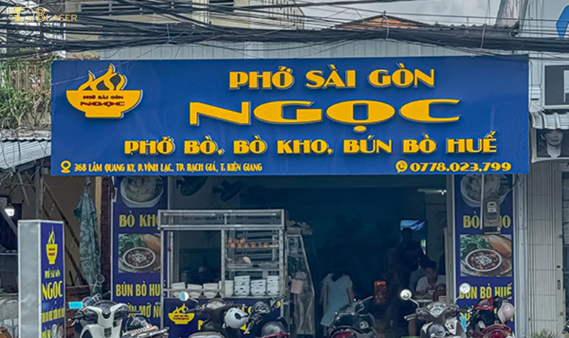 Bảng hiệu quán phở đẹp, thu hút khách