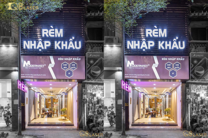 Bảng hiệu rèm cửa đơn giản nhưng chuyên nghiệp