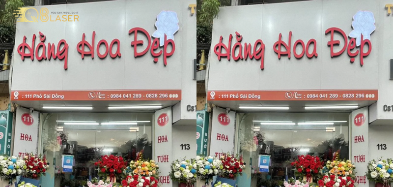 Bảng hiệu shop hoa đẹp hiện đại