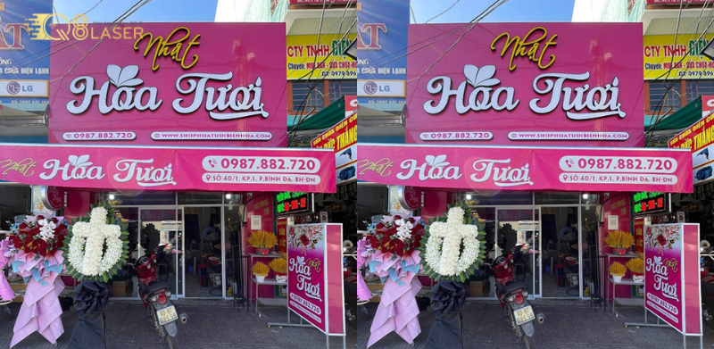 Bảng hiệu shop hoa sang trọng
