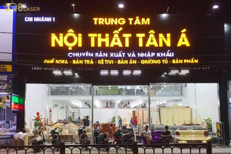 Bảng hiệu showroom nội thất hiện đại, tinh tế