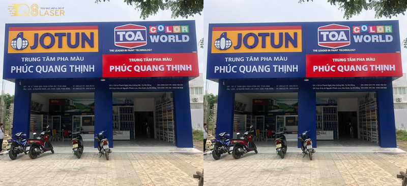 Bảng hiệu sơn nước hiện đại, sang trọng.