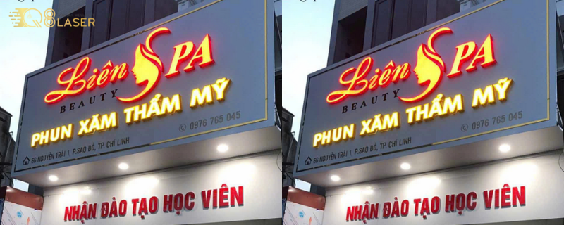 Bảng hiệu thẩm mỹ tinh tế cho spa