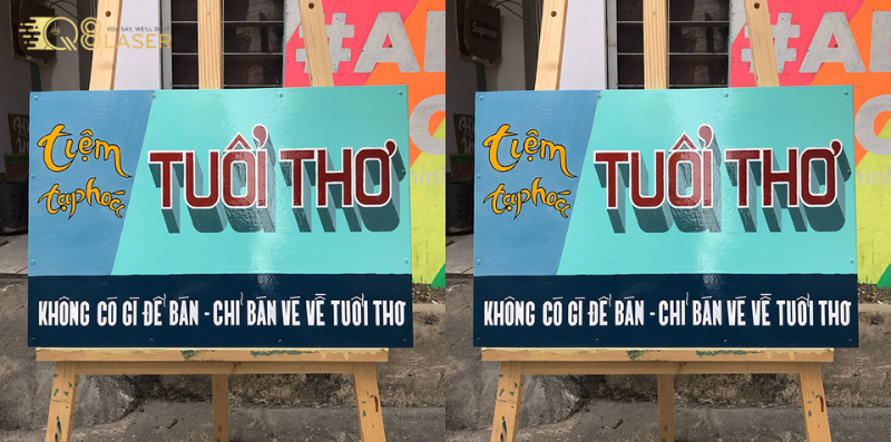 Bảng hiệu thời xưa mộc mạc và chân thật