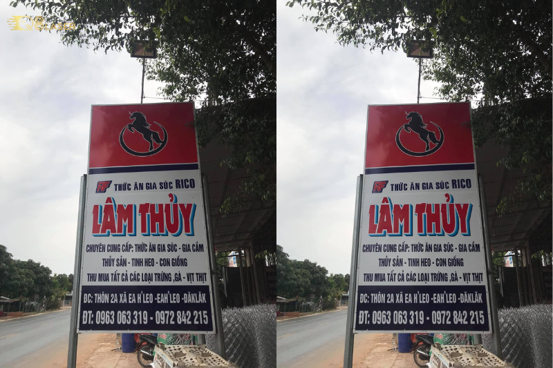 Bảng hiệu thức ăn gia súc đẹp, dễ ghi nhớ thương hiệu