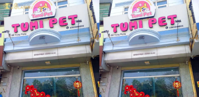 Bảng hiệu thuốc thú y rõ chữ, dễ nhận biết.